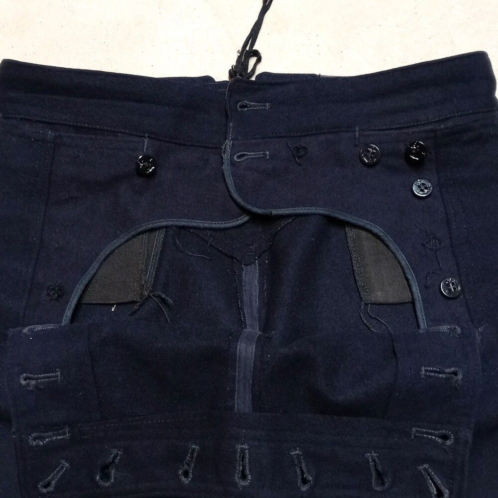 Vintage US Navy Sailor Crackerjack Wool Uniform Top (38L) & Trouser Pants (30R) - Picture 5 of 16